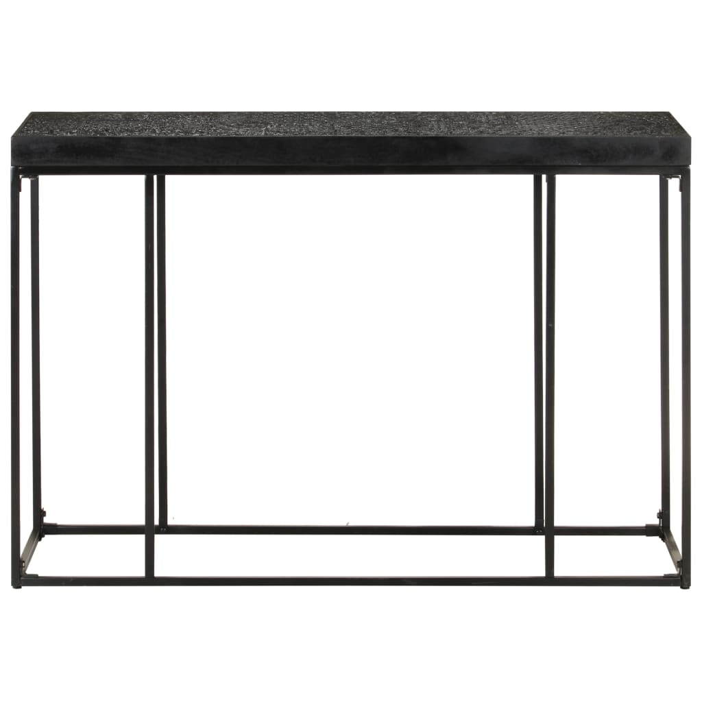 Mesa consola 110x35x76 cm acácia maciça e mangueira preto