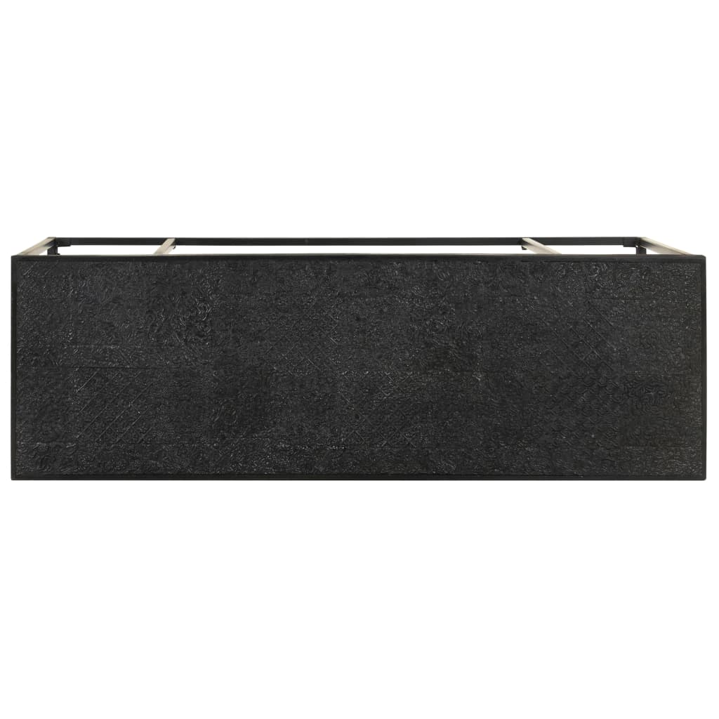 Mesa consola 110x35x76 cm acácia maciça e mangueira preto