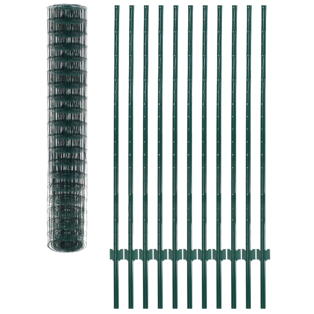Cerca 20x1,5 m aço verde