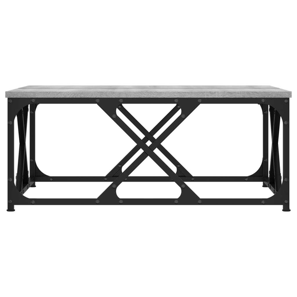 Mesa de centro 70x70x30 cm derivados de madeira cinzento sonoma