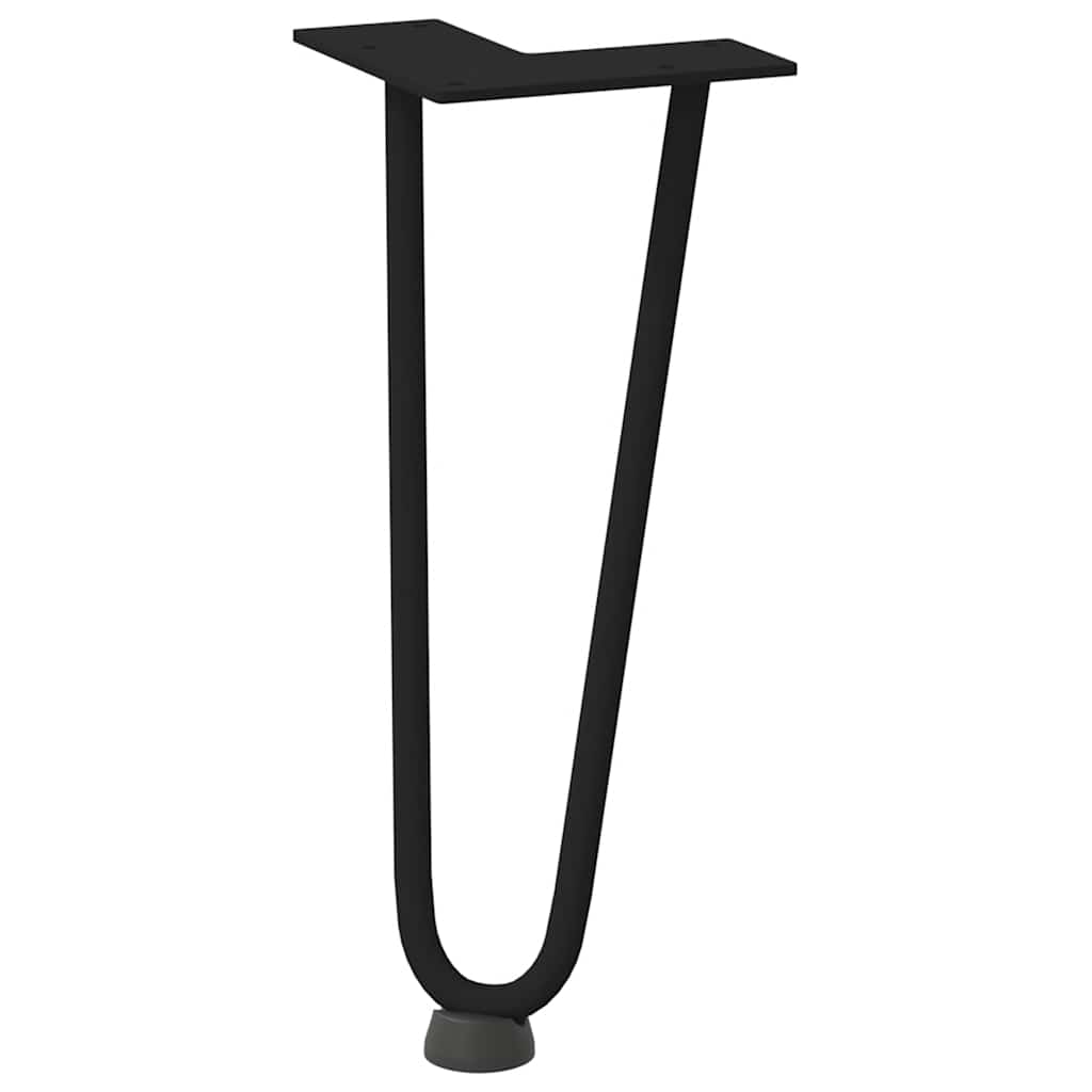 Pernas de grampo para mesa de centro 4 peças pretas 30 cm aço maciço