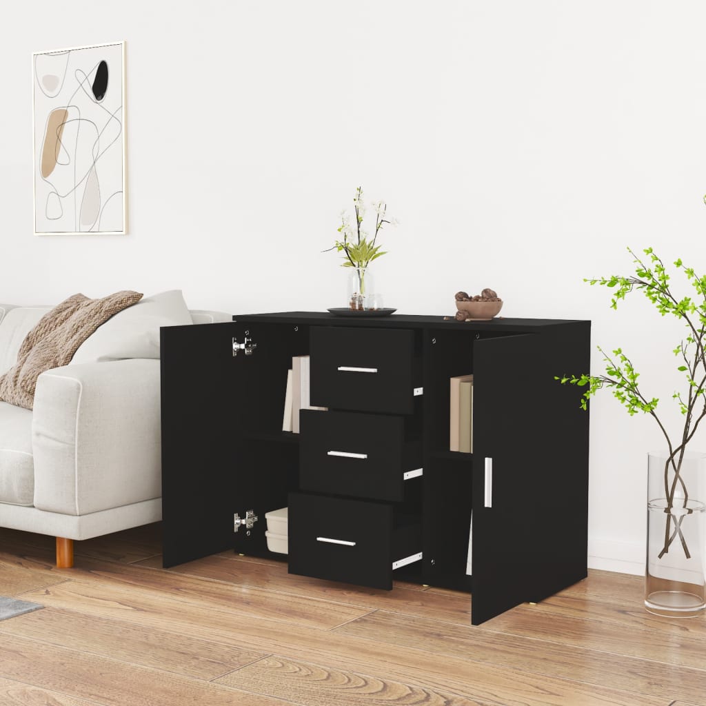 Aparador 91x29,5x65 cm derivados de madeira preto