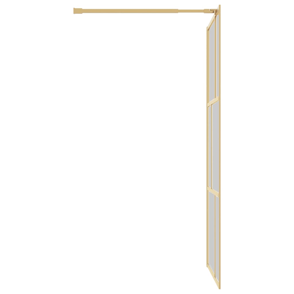 Divisória de chuveiro 115x195 cm vidro transparente esg dourado