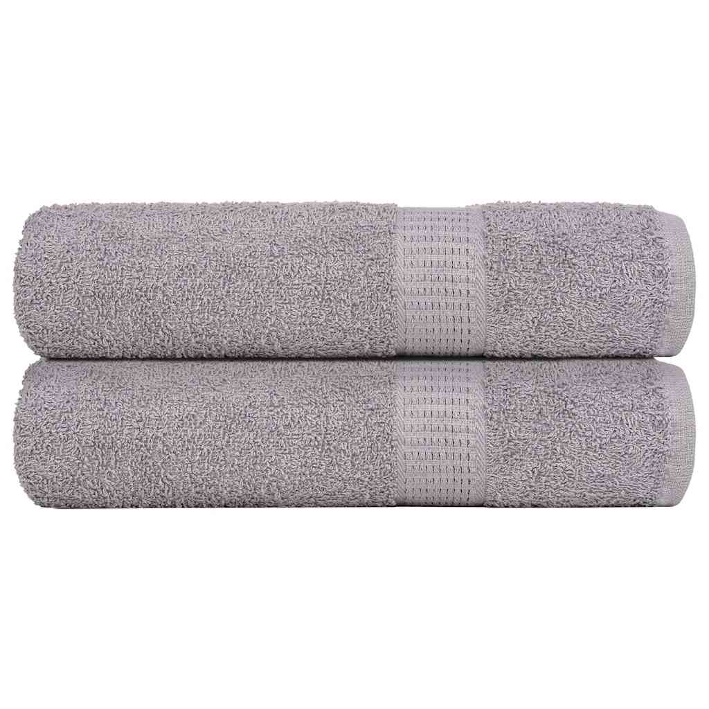 Toalhas de mãos frogn 2 pcs 50x100 cm 360 g/m² cinzento