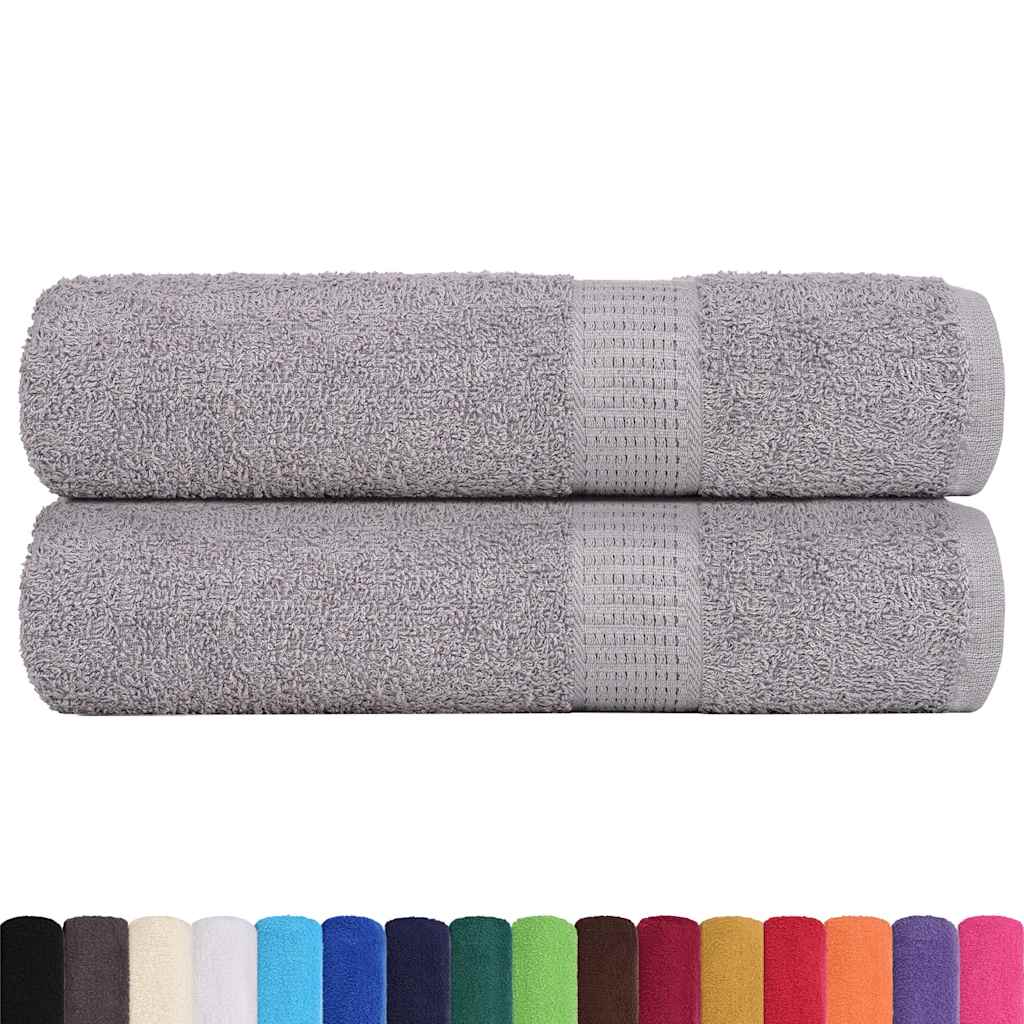 Toalhas de mãos frogn 2 pcs 50x100 cm 360 g/m² cinzento