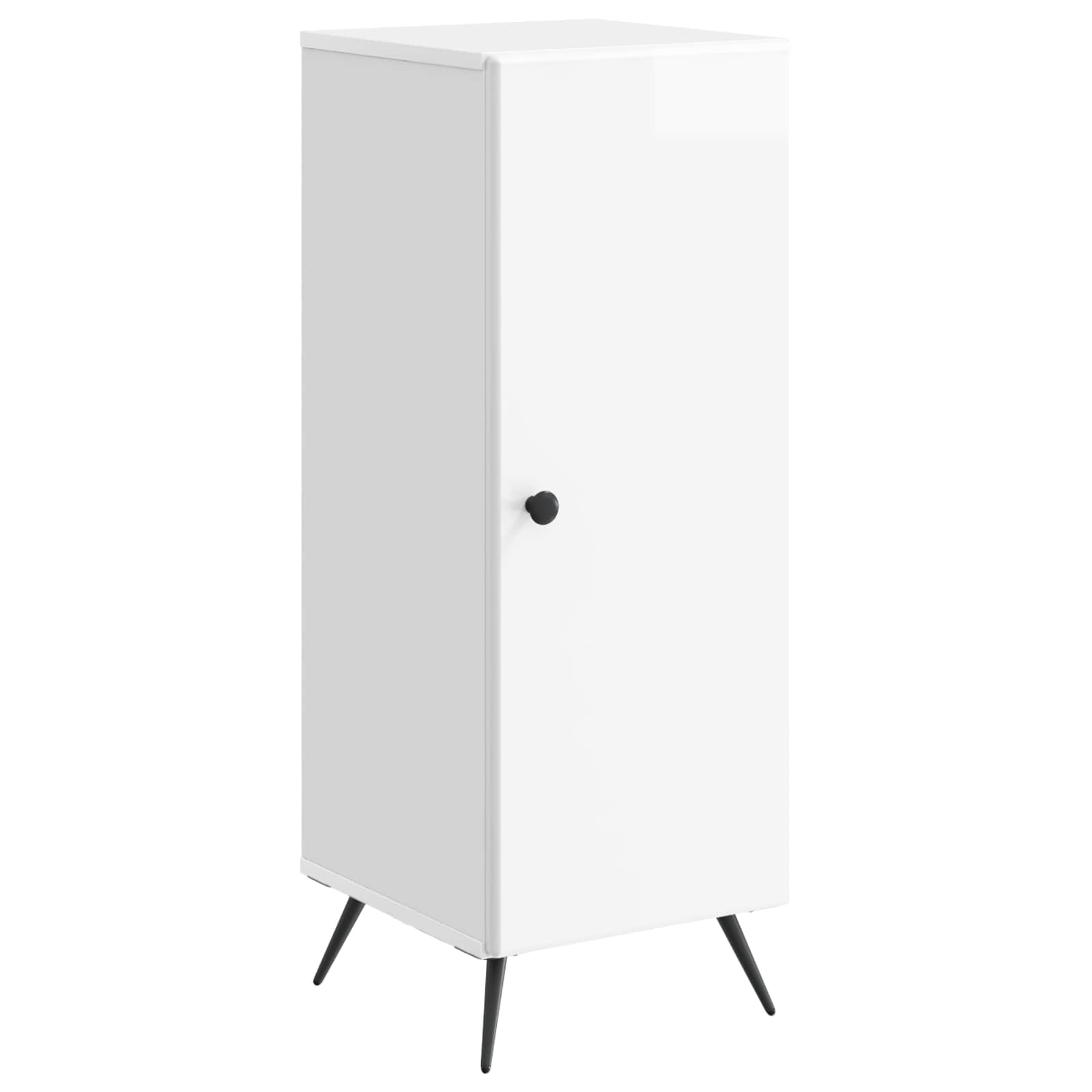 Buffet branco brilhante 33 x 34,5 x 90 cm derivados de madeira
