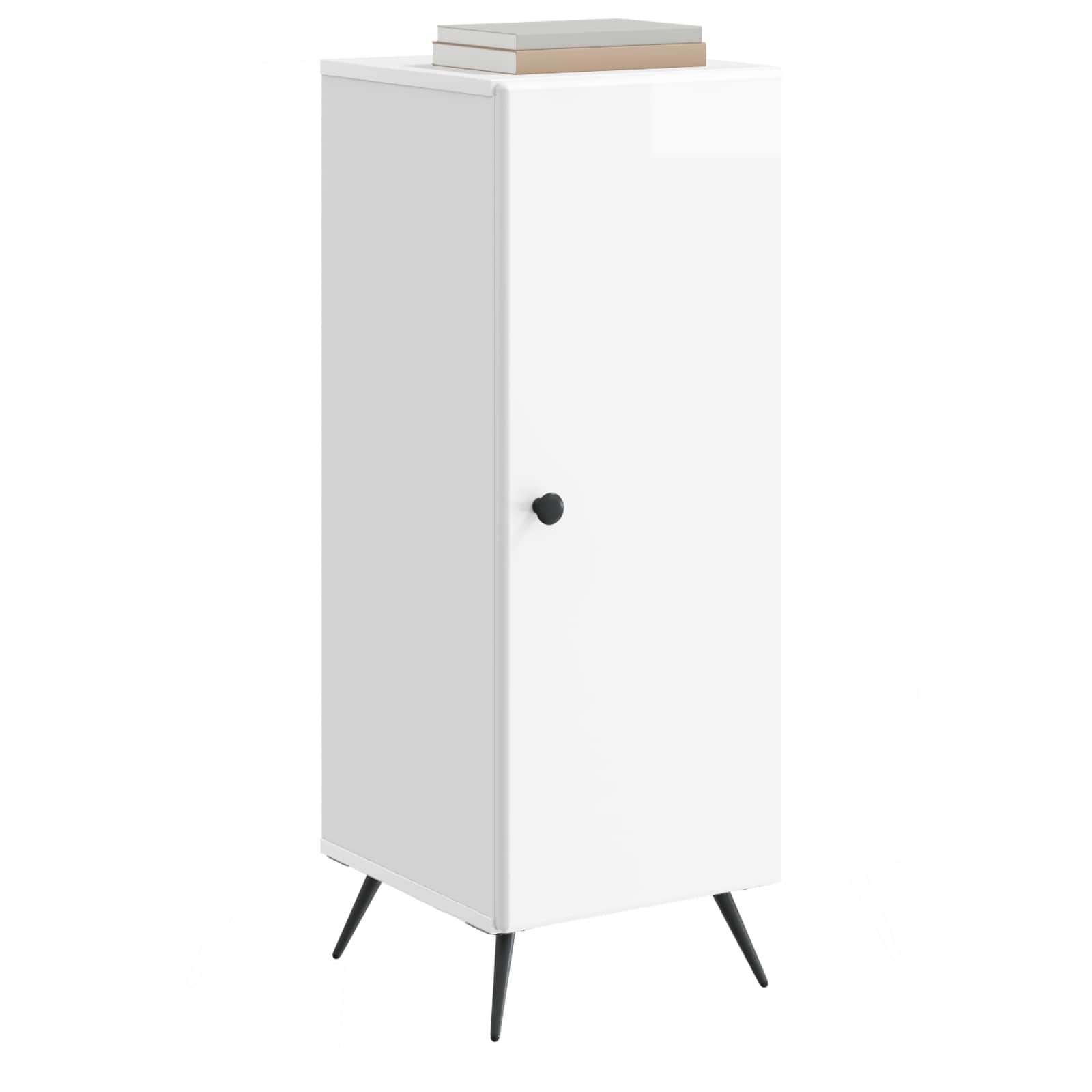 Buffet branco brilhante 33 x 34,5 x 90 cm derivados de madeira