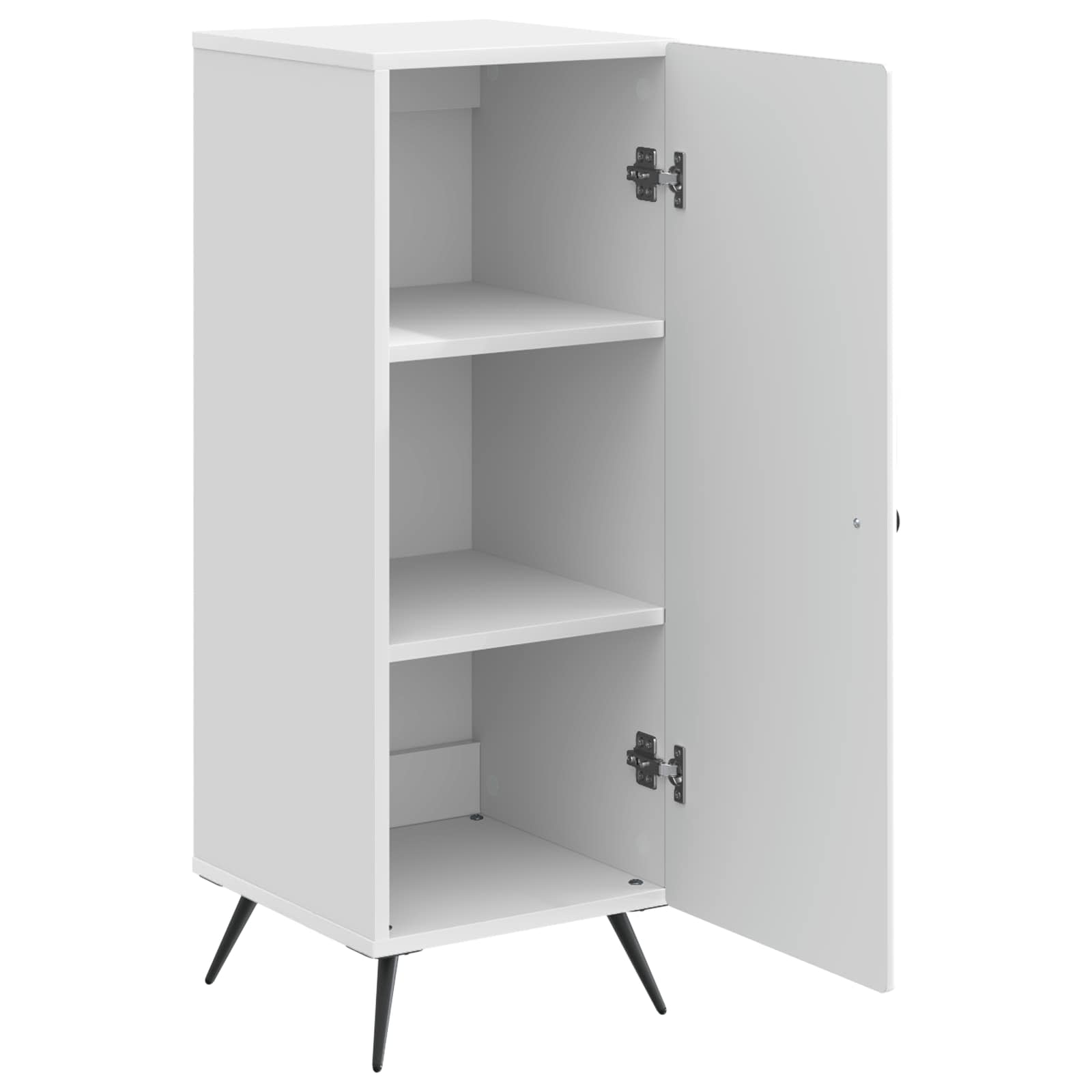 Buffet branco brilhante 33 x 34,5 x 90 cm derivados de madeira