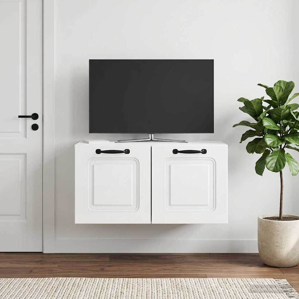 Gabinete de TV de parede branco brilhante 59,5 x 41 x 30 cm