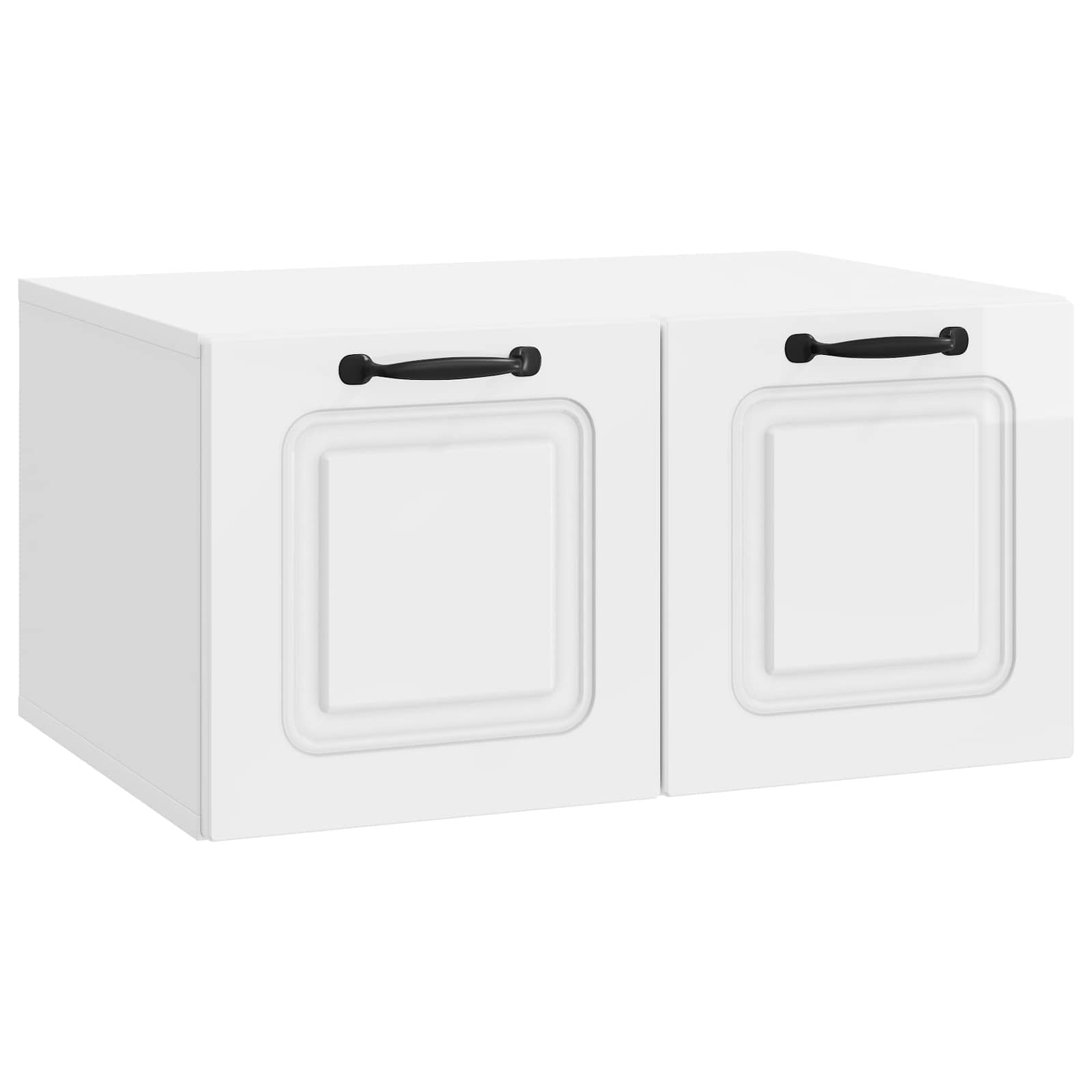 Gabinete de TV de parede branco brilhante 59,5 x 41 x 30 cm