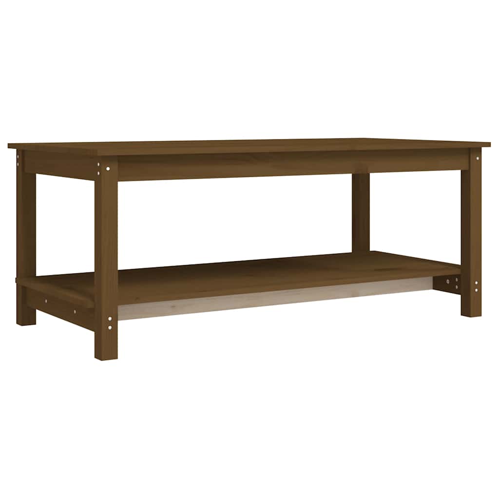 Mesa de centro 110x55x45 cm pinho maciço castanho mel