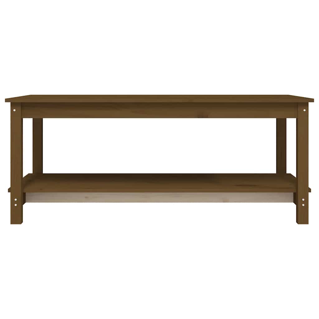 Mesa de centro 110x55x45 cm pinho maciço castanho mel