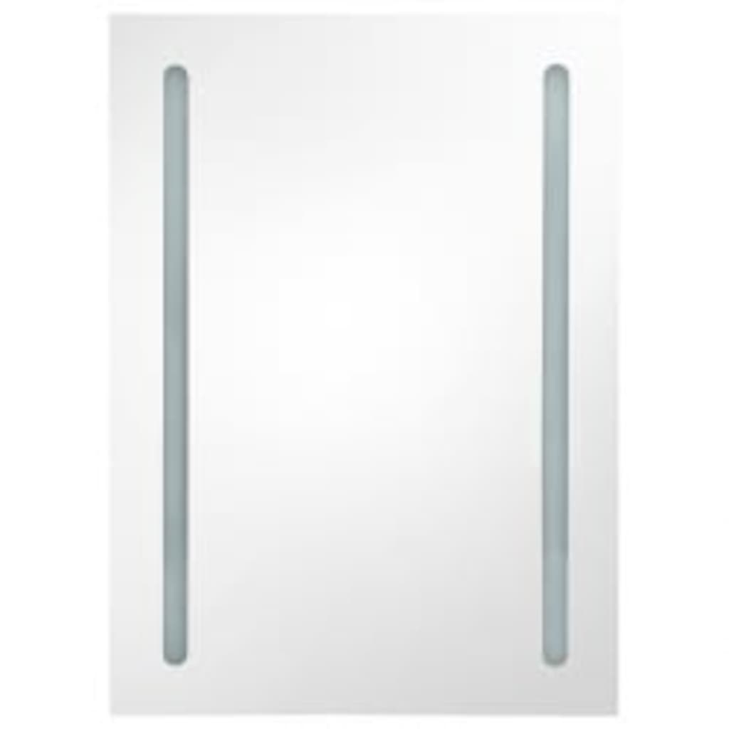 Armário espelhado para casa de banho com LED 50x13x70 cm