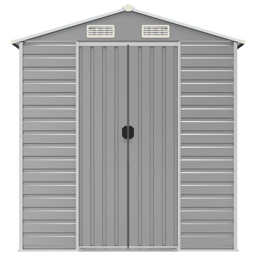 Abrigo de jardim cinza claro 191x300x198 cm aço galvanizado