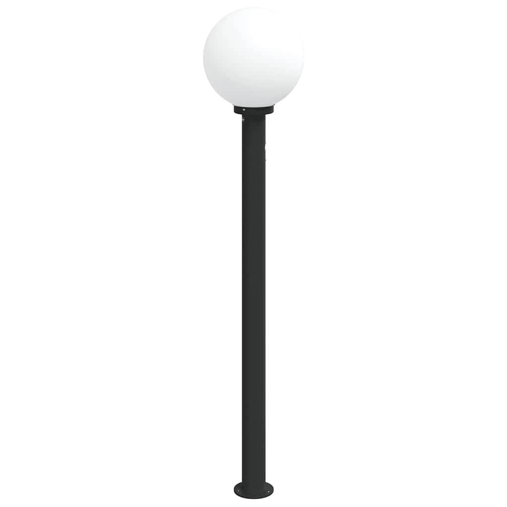 Luminária de poste com sensor, 120 cm, preta, IP44