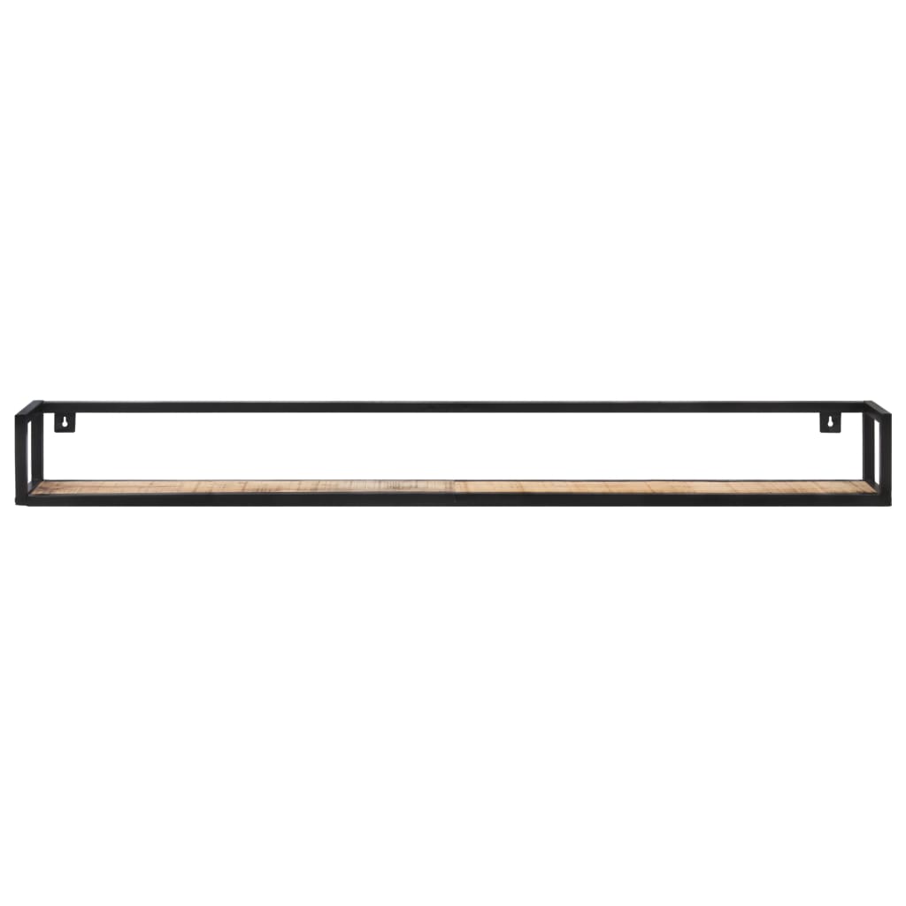 Prateleiras de parede 2 pcs 160 cm madeira de mangueira áspera