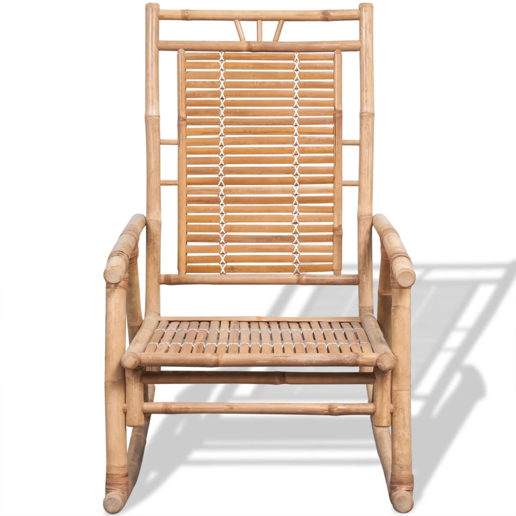 Cadeira de balanço de bambu