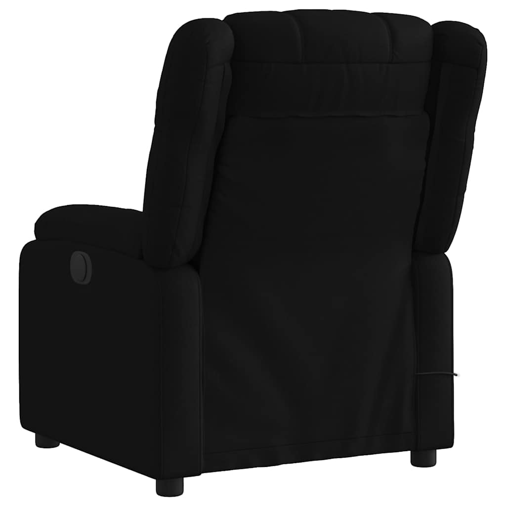 Poltrona de massagem reclinável em tecido preto