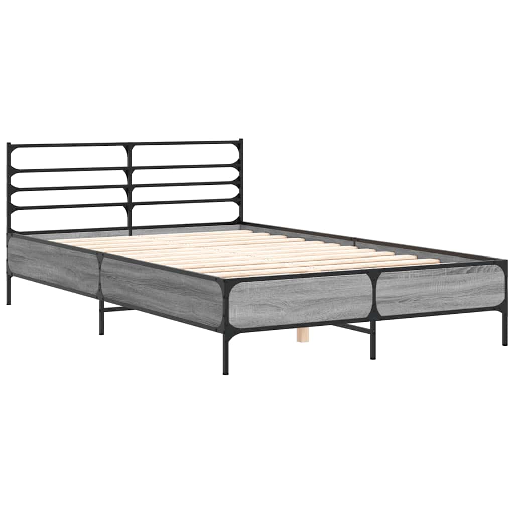 Estrutura de cama 120x200 cm derivados madeira/metal