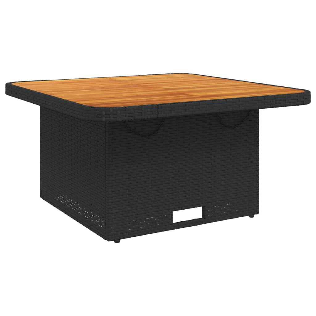 2 Pcs conjunto sofás de jardim com almofadões vime PE preto
