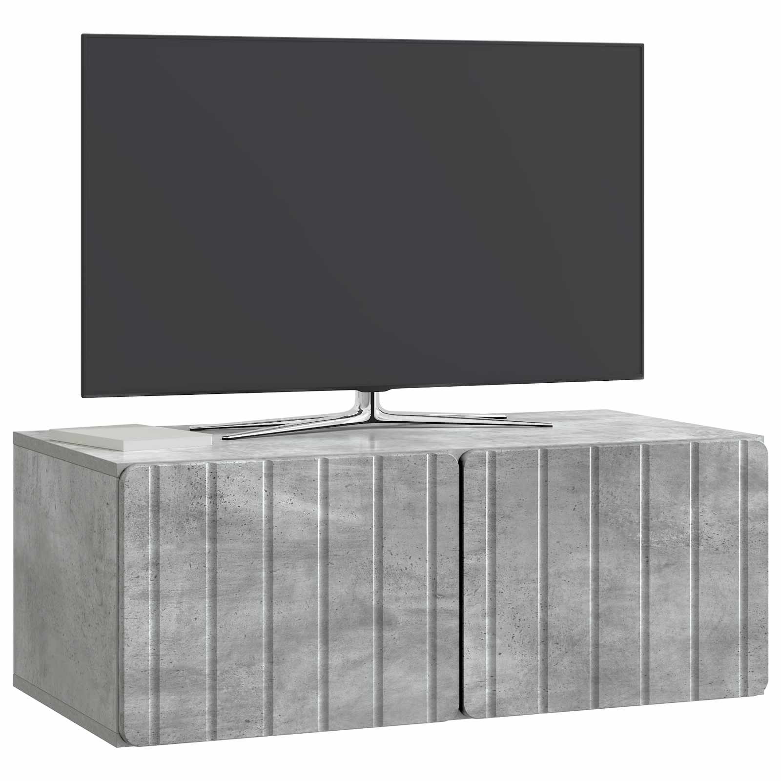 Gabinete de TV de parede 78,5 x 41 x 30 cm cinzento cimento