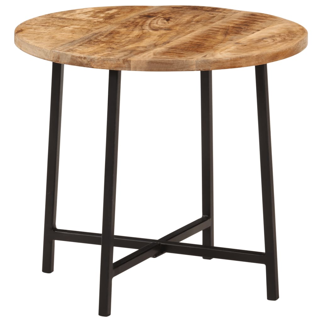 Mesa de centro 45x45x40 cm madeira de mangueira maciça/ferro
