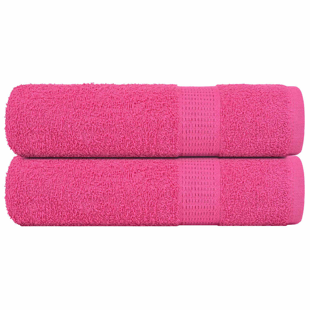 Toalhas de banho frogn 2pcs 70x140 cm 360 g/m² rosa