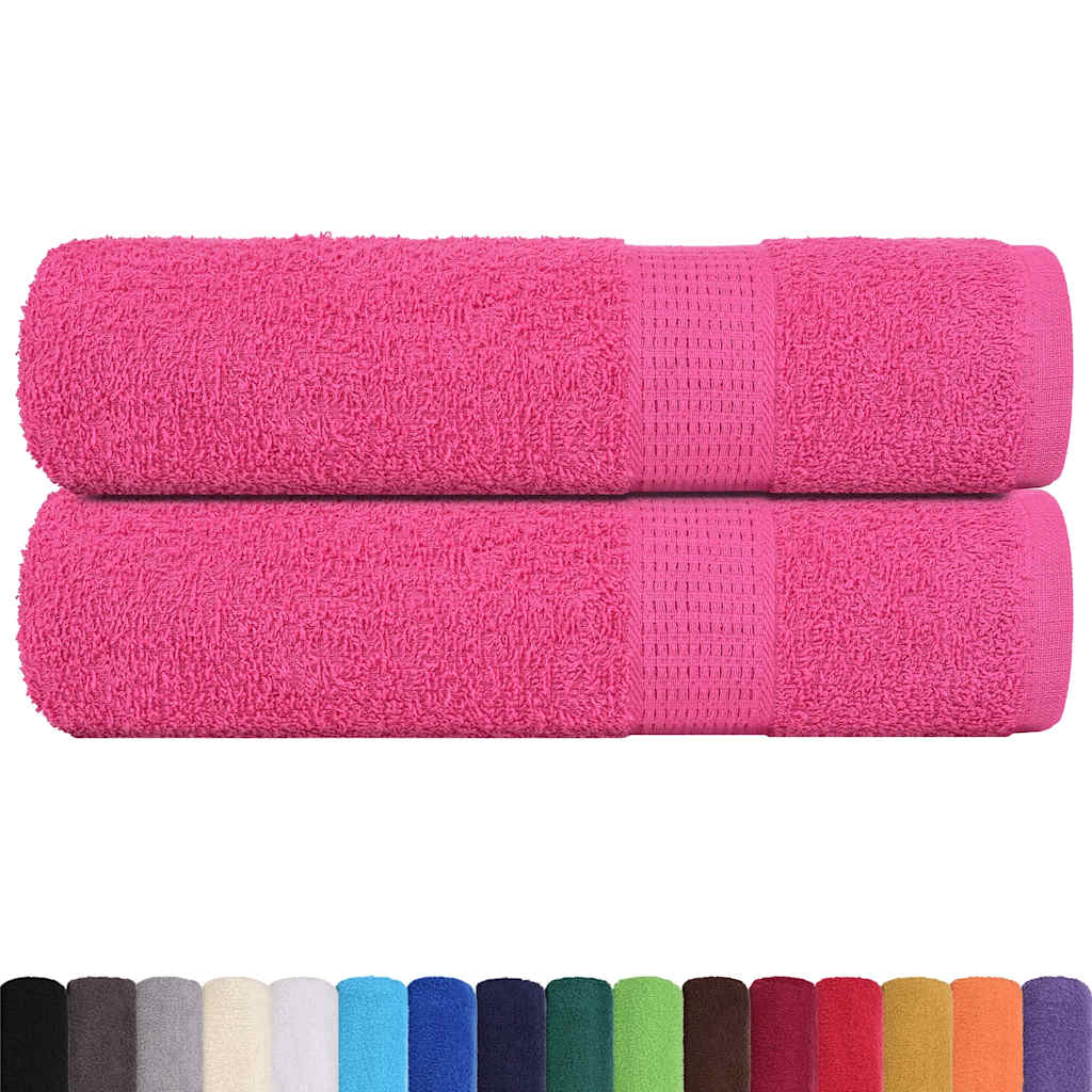 Toalhas de banho frogn 2pcs 70x140 cm 360 g/m² rosa