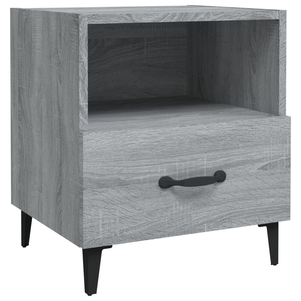 Mesa de cabeceira 2 pcs derivados de madeira cinzento sonoma