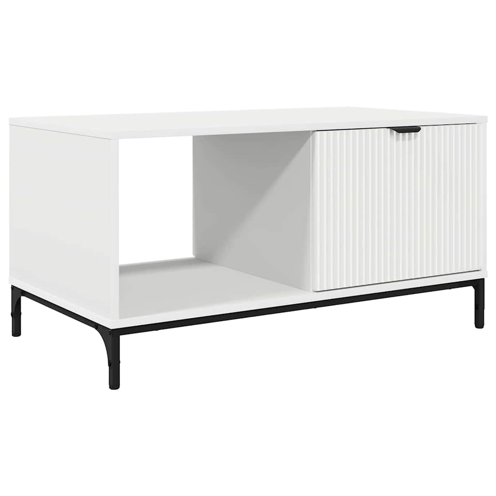 Mesa de centro branco 90 x 49 x 46 cm derivados de madeira
