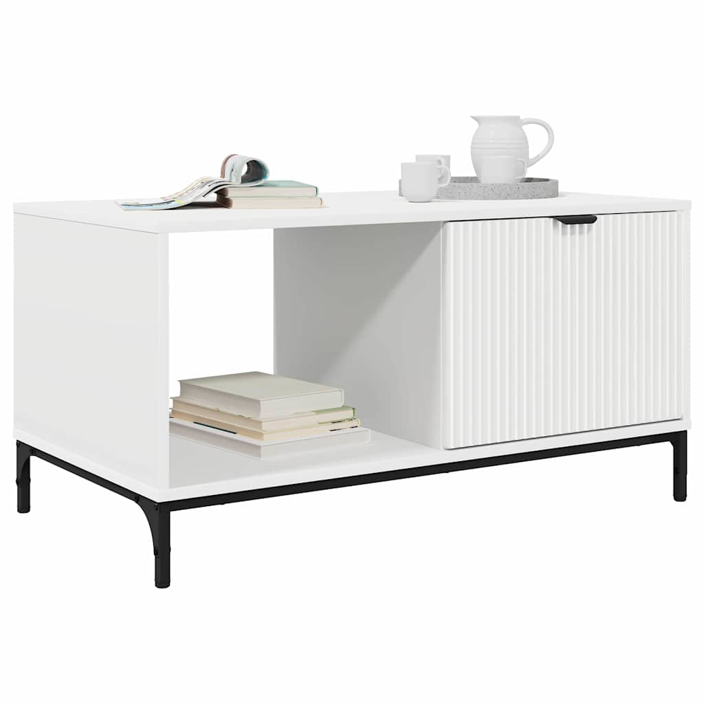 Mesa de centro branco 90 x 49 x 46 cm derivados de madeira