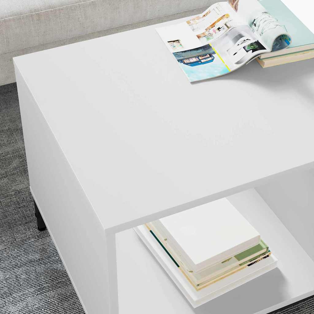 Mesa de centro branco 90 x 49 x 46 cm derivados de madeira