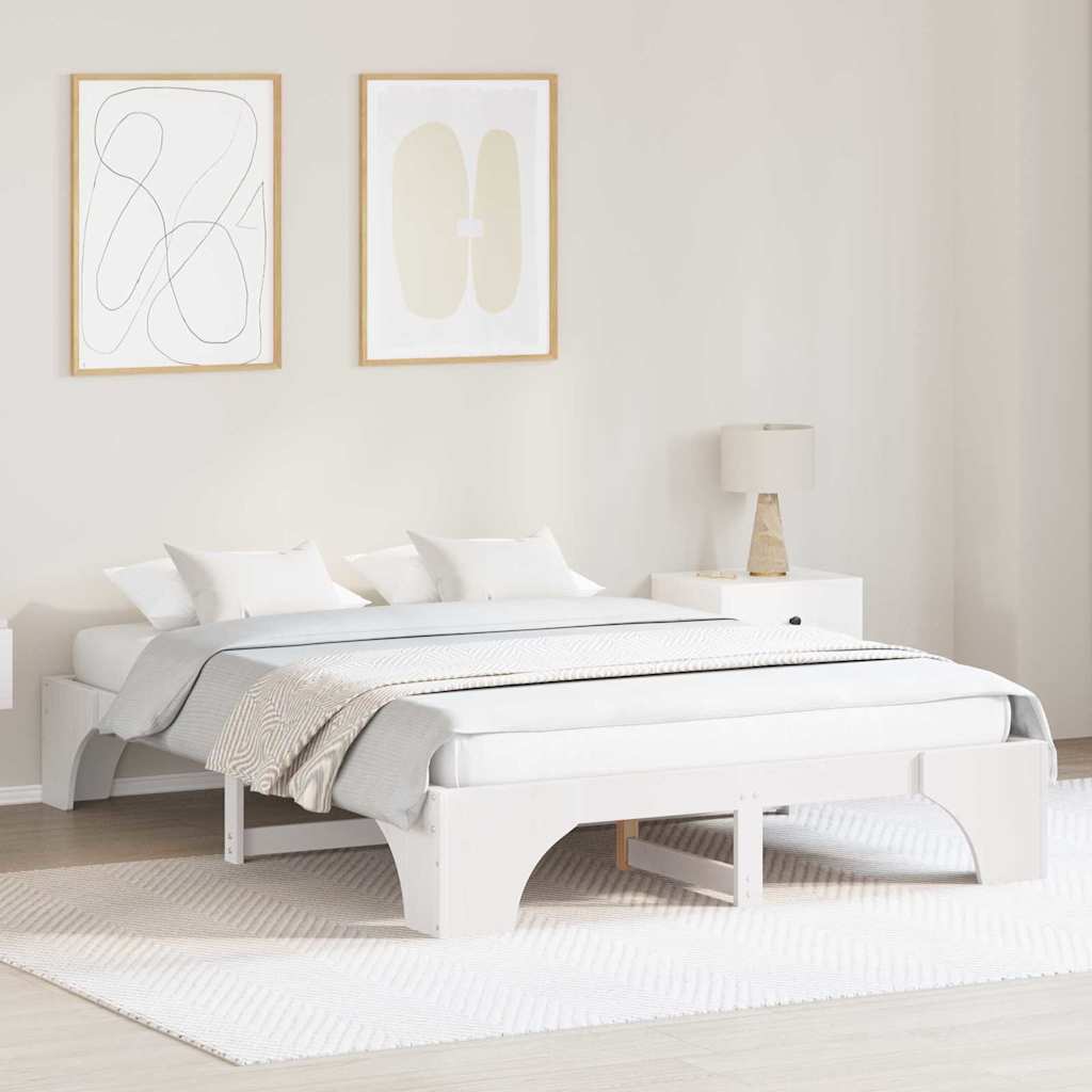 Estrutura da cama branco 140 x 200 cm