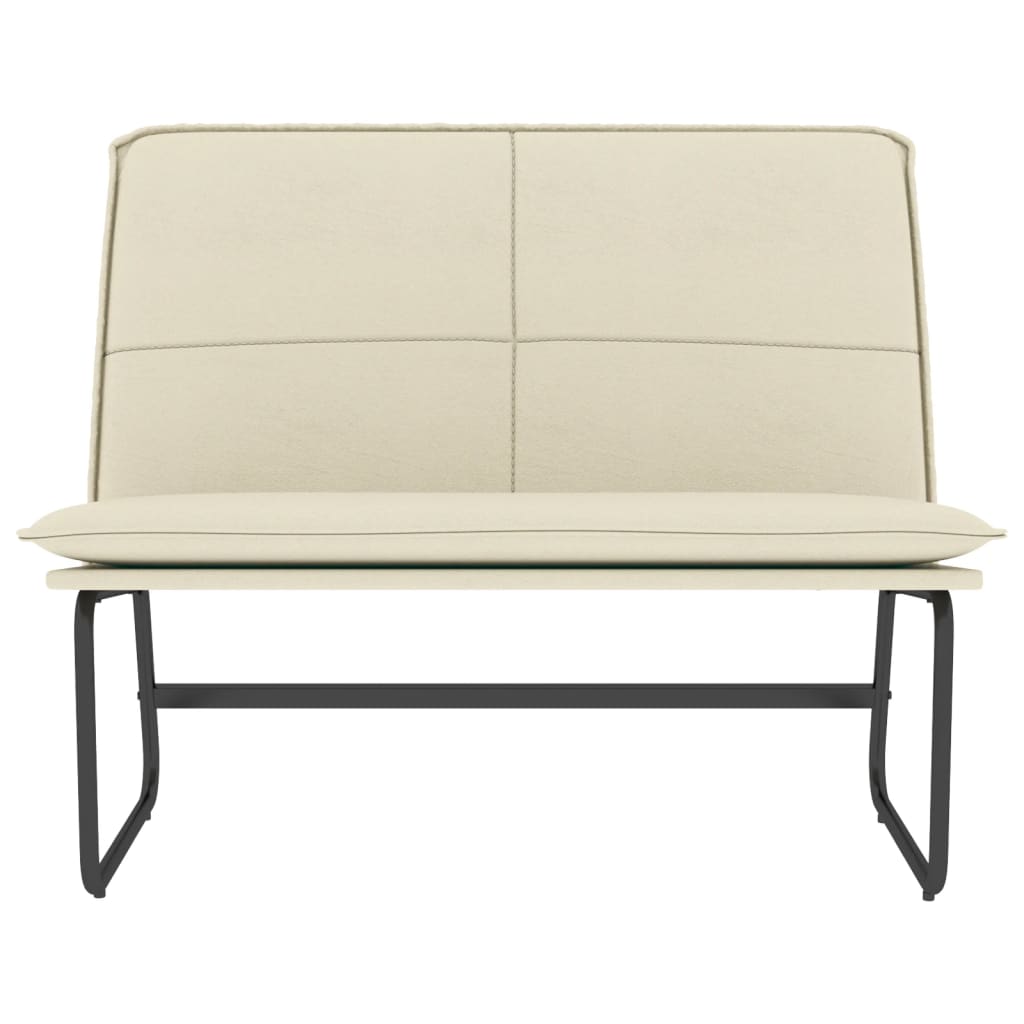 Banco 100x75x76 cm couro artificial cor creme