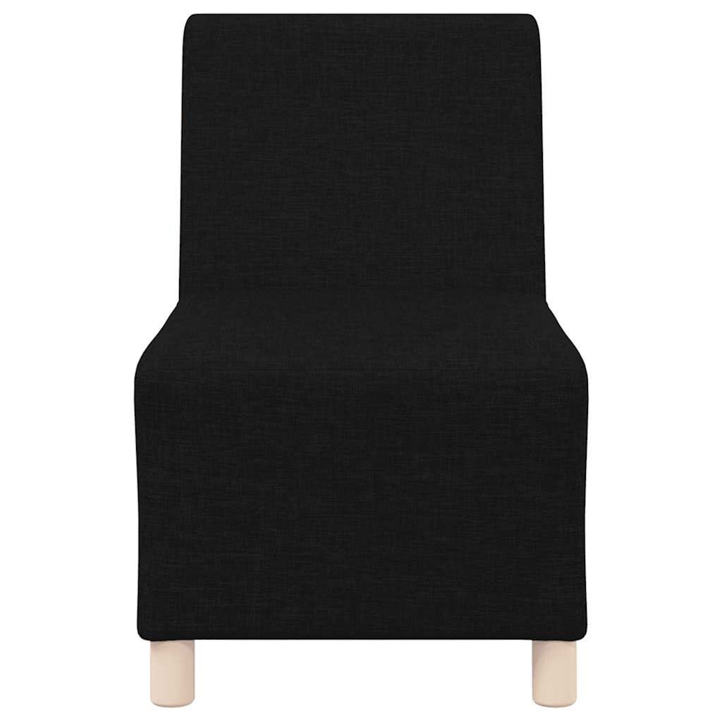 Poltrona sem braços 55 cm tecido preto