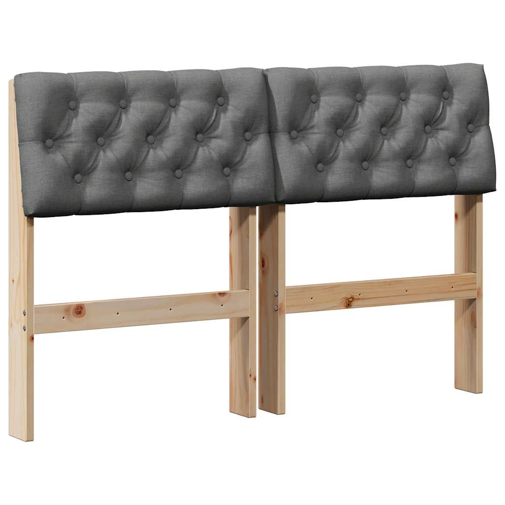 Cabeceira estofada cinza escuro 120 cm