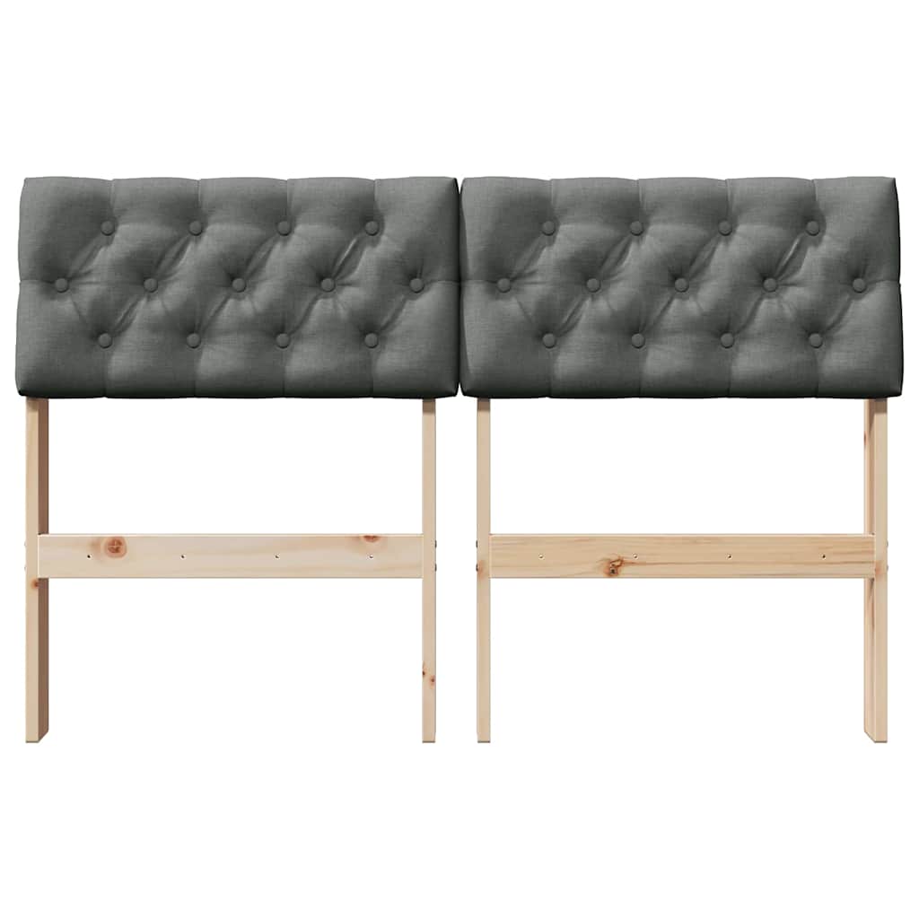 Cabeceira estofada cinza escuro 120 cm