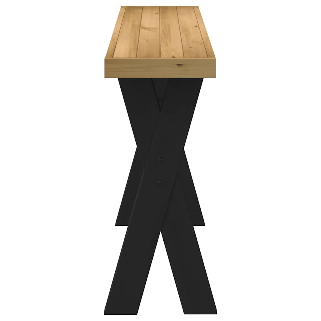 Mesa consola noain pernas em forma de x 120x30x75 cm