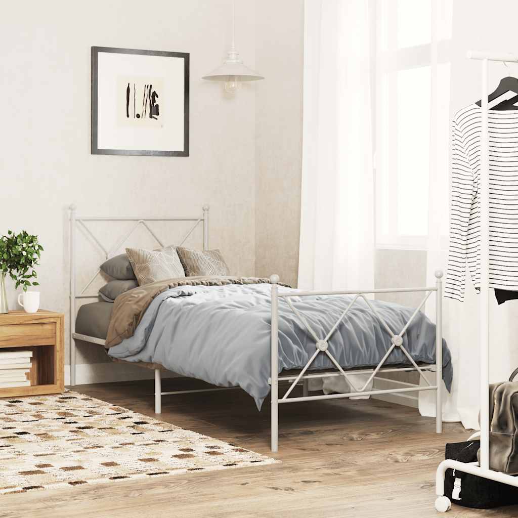 Cabeceira de substituição 75 cm metal branco