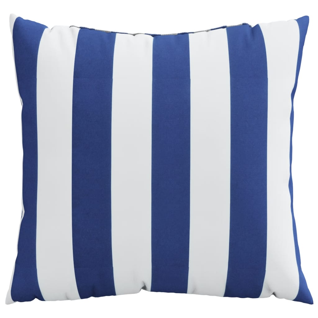 Almofadas decorativas 4pcs 60x60 cm tecido riscas azul/branco
