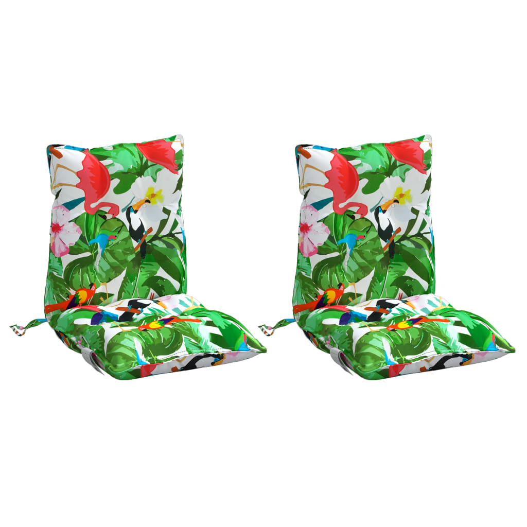 Almofadões cadeira encosto baixo 2 pcs tecido oxford multicor