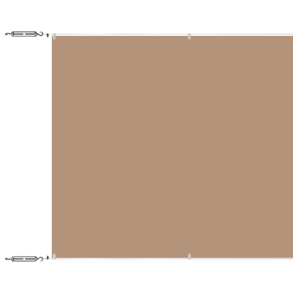 Toldo vertical 140x800 cm tecido oxford cinza-acastanhado