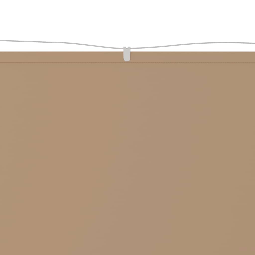 Toldo vertical 140x800 cm tecido oxford cinza-acastanhado