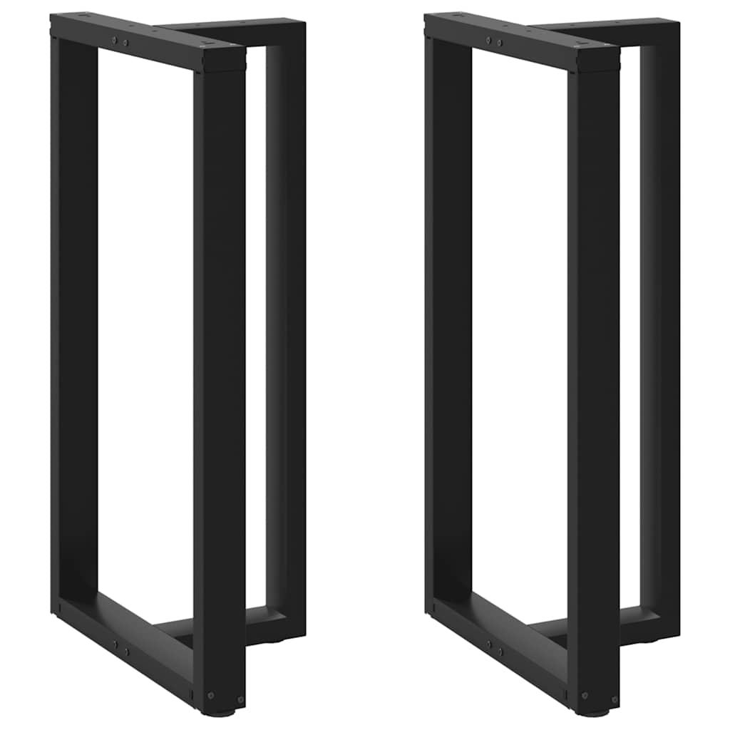 Pés de mesa de bar em forma de t, 2 peças, preto, 60x35x(110-111) cm, aço
