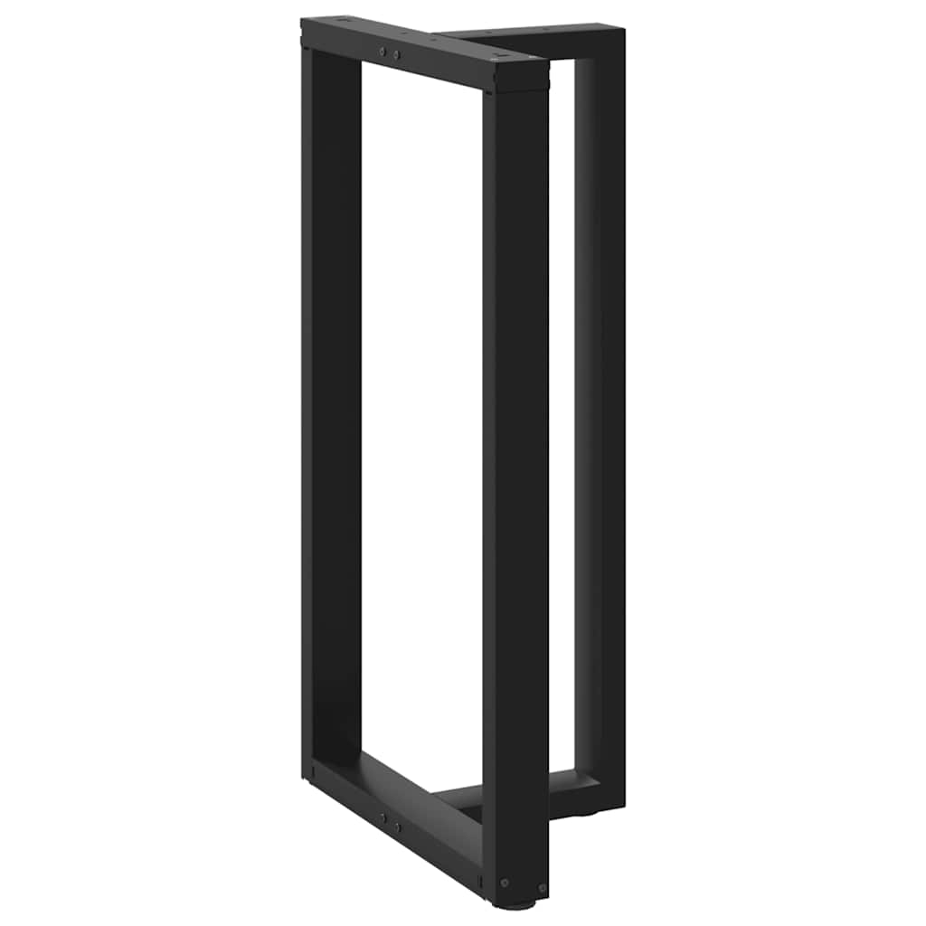 Pés de mesa de bar em forma de t, 2 peças, preto, 60x35x(110-111) cm, aço