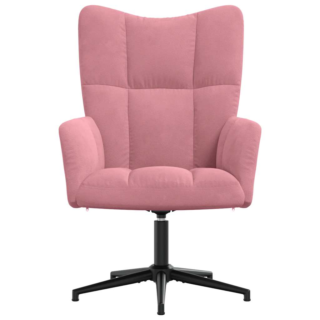 Cadeira de descanso veludo rosa