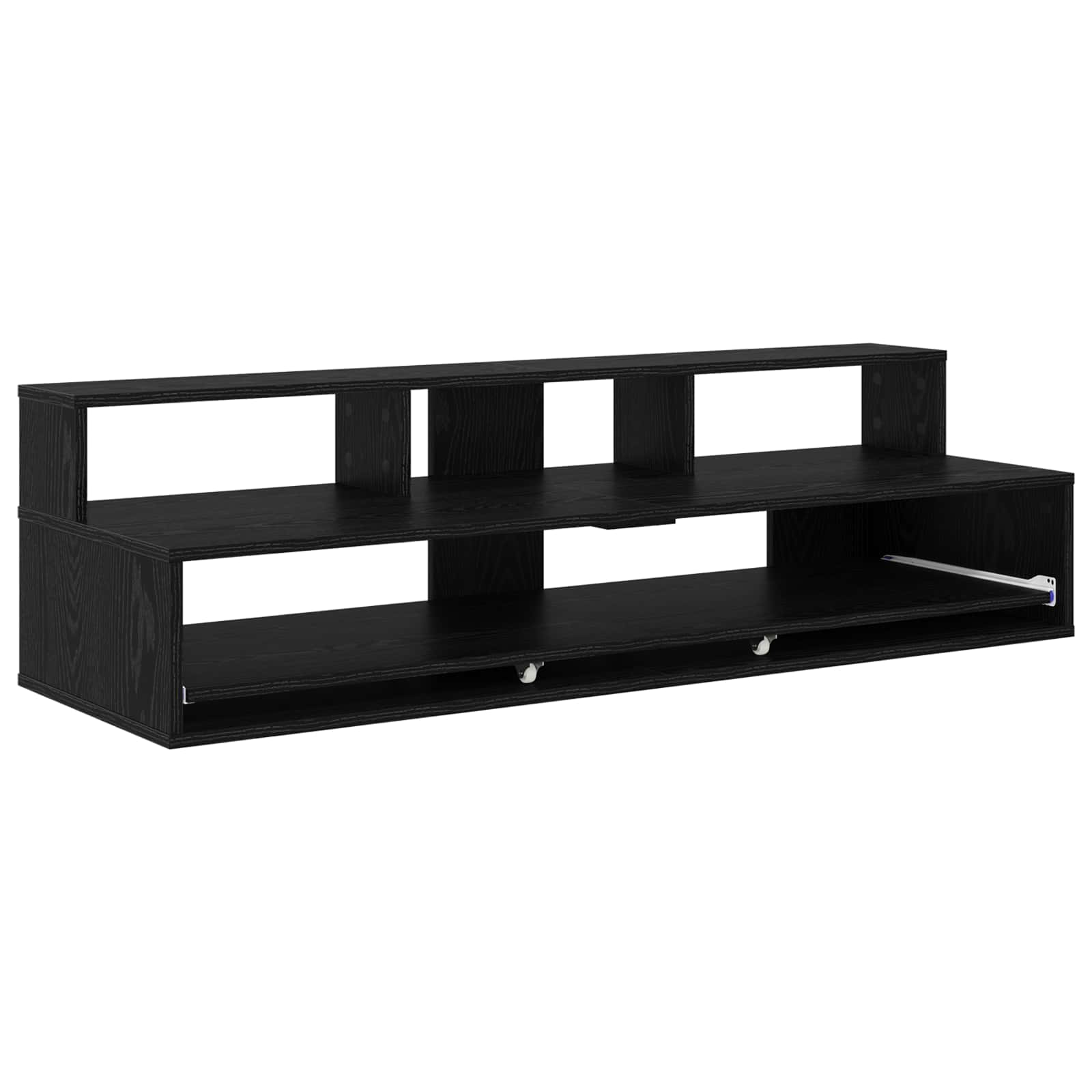 Mesa de estúdio carvalho preto 110 x 42,5 x 36 cm