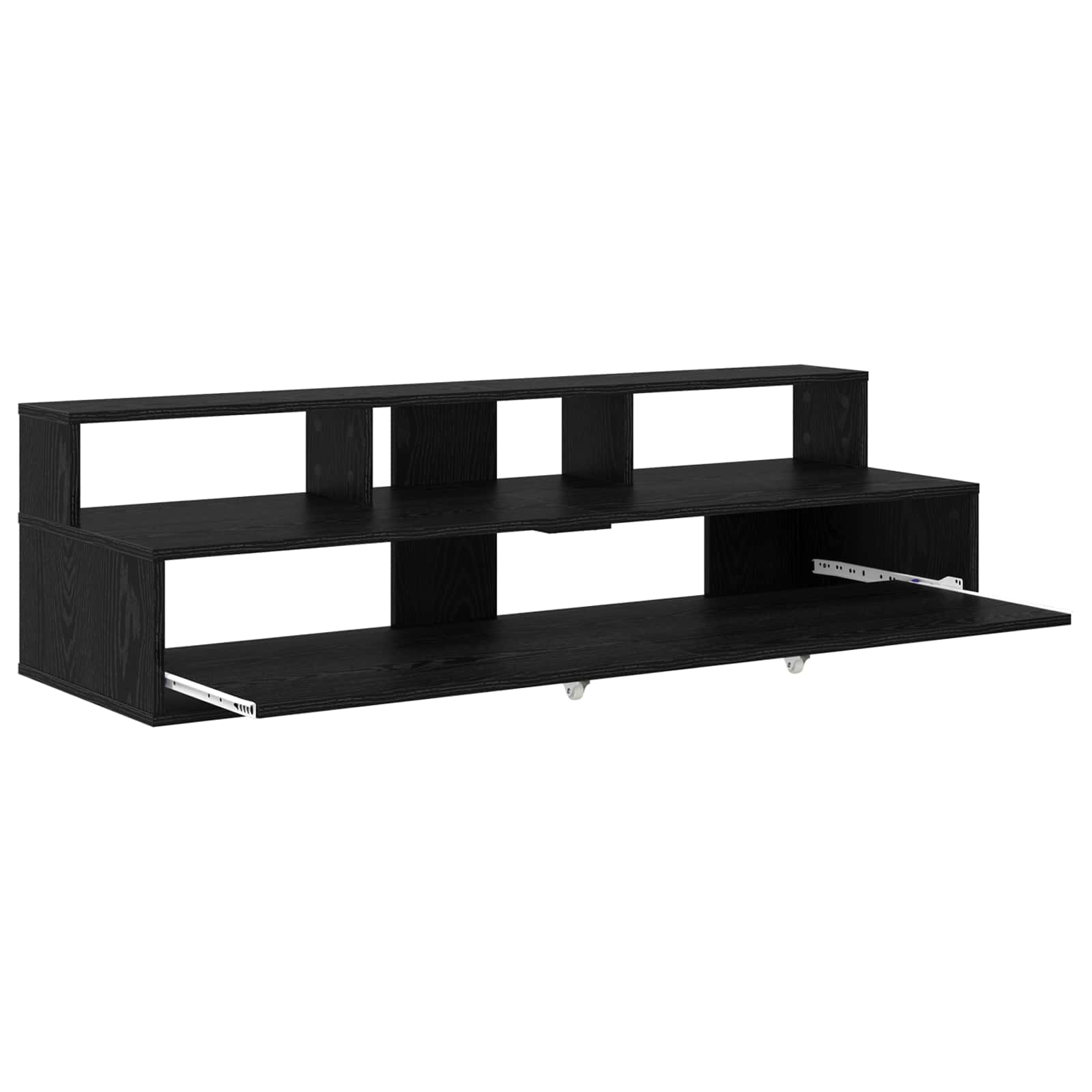 Mesa de estúdio carvalho preto 110 x 42,5 x 36 cm