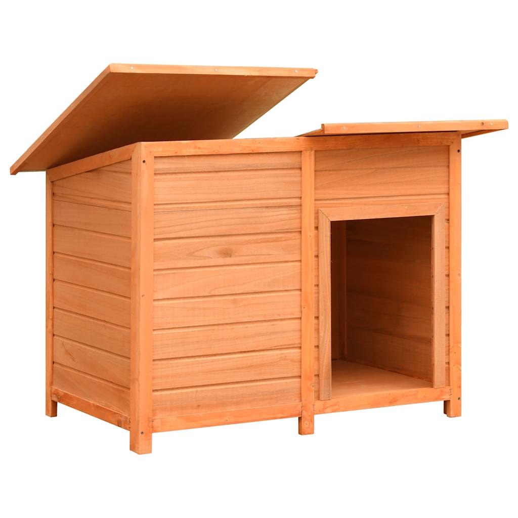 Casota para cão pinho e abeto maciços 120x77x86 cm