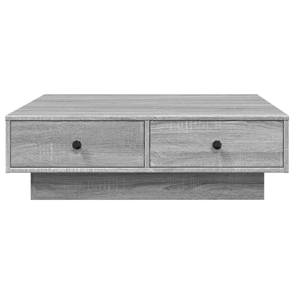 Mesa de centro 90x90x28 cm derivados madeira cinzento sonoma